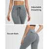 imagebaleaf Womens Cargo Leggings with Pockets Drawstring Tummy Control Scrunch Butt 78 Ankle Petite Yoga Pants RunningGrey