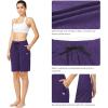 imagebaleaf Womens Cotton Bermuda Long Shorts 10quot Knee Length Loose Drawstring Waist Sweat Shorts with Pockets Casual SummerPurple Heather10 Inseam