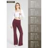 imagebaleaf Womens Cotton Flare Yoga Pants High Waisted Bootcut Bell Bottom Leggings Dressy Work Office TrousersBurgundy