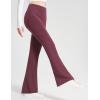 imagebaleaf Womens Cotton Flare Yoga Pants High Waisted Bootcut Bell Bottom Leggings Dressy Work Office TrousersBurgundy