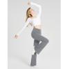 imagebaleaf Womens Cotton Flare Yoga Pants High Waisted Bootcut Bell Bottom Leggings Dressy Work Office TrousersGrey