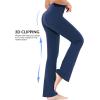 imagebaleaf Womens Cotton Flare Yoga Pants High Waisted Bootcut Bell Bottom Leggings Dressy Work Office TrousersNavy