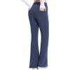 imagebaleaf Womens Cotton Flare Yoga Pants High Waisted Bootcut Bell Bottom Leggings Dressy Work Office TrousersNavy