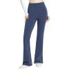 imagebaleaf Womens Cotton Flare Yoga Pants High Waisted Bootcut Bell Bottom Leggings Dressy Work Office TrousersNavy