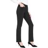 imagebaleaf Womens Dress Pants 29quot31quot Yoga Work Pants Straight LegBootcut Pull On Slacks Business Casual Office PocketsBlack