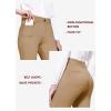 imagebaleaf Womens Dress Pants 29quot31quot Yoga Work Pants Straight LegBootcut Pull On Slacks Business Casual Office PocketsCoco Creme