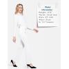 imagebaleaf Womens Dress Pants 29quot31quot Yoga Work Pants Straight LegBootcut Pull On Slacks Business Casual Office PocketsWhite