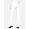 imagebaleaf Womens Dress Pants 29quot31quot Yoga Work Pants Straight LegBootcut Pull On Slacks Business Casual Office PocketsWhite