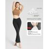imagebaleaf Womens Flare Leggings with Zipper Pockets Crossover High Waist Bootcut Yoga Pants Tummy Control Bell Bottom LeggingsBlack