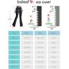imagebaleaf Womens Flare Leggings with Zipper Pockets Crossover High Waist Bootcut Yoga Pants Tummy Control Bell Bottom LeggingsBlack