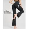 imagebaleaf Womens Flare Leggings with Zipper Pockets Crossover High Waist Bootcut Yoga Pants Tummy Control Bell Bottom LeggingsBlack