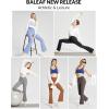 imagebaleaf Womens Flare Leggings with Zipper Pockets Crossover High Waist Bootcut Yoga Pants Tummy Control Bell Bottom LeggingsDark Grey