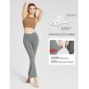 imagebaleaf Womens Flare Leggings with Zipper Pockets Crossover High Waist Bootcut Yoga Pants Tummy Control Bell Bottom LeggingsDark Grey