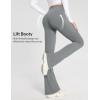 imagebaleaf Womens Flare Leggings with Zipper Pockets Crossover High Waist Bootcut Yoga Pants Tummy Control Bell Bottom LeggingsDark Grey