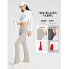 imagebaleaf Womens Flare Leggings with Zipper Pockets Crossover High Waist Bootcut Yoga Pants Tummy Control Bell Bottom LeggingsKhaki