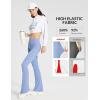 imagebaleaf Womens Flare Leggings with Zipper Pockets Crossover High Waist Bootcut Yoga Pants Tummy Control Bell Bottom LeggingsLight Blue