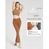 imagebaleaf Womens Flare Leggings with Zipper Pockets Crossover High Waist Bootcut Yoga Pants Tummy Control Bell Bottom LeggingsLight Brown