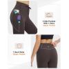 imagebaleaf Womens Flare Leggings with Zipper Pockets Drawstring Flared Yoga Pants Bell Bottom Leggings Tummy ControlSeal Brown