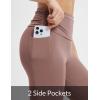 imagebaleaf Womens Flare Yoga Pants Fold Over Flared Leggings with Pockets Tummy Control Bootcut PantsBeaver Brown