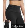 imagebaleaf Womens Flare Yoga Pants Fold Over Flared Leggings with Pockets Tummy Control Bootcut PantsBlack