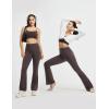imagebaleaf Womens Flare Yoga Pants Fold Over Flared Leggings with Pockets Tummy Control Bootcut PantsSeal Brown