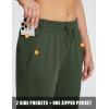 imagebaleaf Womens Fleece Lined Pants Joggers WaterResistant Zipper Pocket Thermal Sweatpants Winter Running Hiking Jogging01army Green