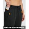 imagebaleaf Womens Fleece Lined Pants Joggers WaterResistant Zipper Pocket Thermal Sweatpants Winter Running Hiking Jogging01black
