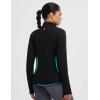 imagebaleaf Womens Fleece Lined Quarter Button Thermal Pullovers Long Sleeve Workout Shirts with Pockets Yoga Travel TopsBlack