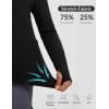 imagebaleaf Womens Fleece Lined Quarter Button Thermal Pullovers Long Sleeve Workout Shirts with Pockets Yoga Travel TopsBlack