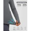 imagebaleaf Womens Fleece Lined Quarter Button Thermal Pullovers Long Sleeve Workout Shirts with Pockets Yoga Travel TopsDark Gray