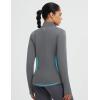 imagebaleaf Womens Fleece Lined Quarter Button Thermal Pullovers Long Sleeve Workout Shirts with Pockets Yoga Travel TopsDark Gray