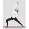 imagebaleaf Womens Fleece Lined Quarter Button Thermal Pullovers Long Sleeve Workout Shirts with Pockets Yoga Travel TopsWhite