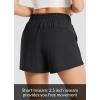 imagebaleaf Womens High Waist Running Shorts 25quot Athletic Workout Quick Dry Lightweight Sport Gym Shorts with Pockets SummerBlack