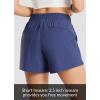 imagebaleaf Womens High Waist Running Shorts 25quot Athletic Workout Quick Dry Lightweight Sport Gym Shorts with Pockets SummerBlue