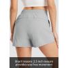 imagebaleaf Womens High Waist Running Shorts 25quot Athletic Workout Quick Dry Lightweight Sport Gym Shorts with Pockets SummerGrey