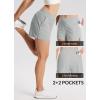 imagebaleaf Womens High Waist Running Shorts 25quot Athletic Workout Quick Dry Lightweight Sport Gym Shorts with Pockets SummerGrey
