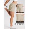 imagebaleaf Womens High Waist Running Shorts 25quot Athletic Workout Quick Dry Lightweight Sport Gym Shorts with Pockets SummerKakhi