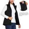 imagebaleaf Womens Lightweight Vest Softshell Sleeveless Jacket Windproof Stand Collar with Zipper Pockets Running Hiking GolfBlack