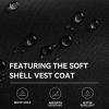 imagebaleaf Womens Lightweight Vest Softshell Sleeveless Jacket Windproof Stand Collar with Zipper Pockets Running Hiking GolfBlack