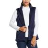 imagebaleaf Womens Lightweight Vest Softshell Sleeveless Jacket Windproof Stand Collar with Zipper Pockets Running Hiking GolfGray