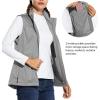 imagebaleaf Womens Lightweight Vest Softshell Sleeveless Jacket Windproof Stand Collar with Zipper Pockets Running Hiking GolfLight Grey