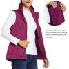 imagebaleaf Womens Lightweight Vest Softshell Sleeveless Jacket Windproof Stand Collar with Zipper Pockets Running Hiking GolfRouge