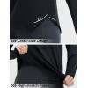 imagebaleaf Womens Long Sleeve Workout Athletic Shirts Lightweight Stretchy Running Yoga Tops with Cross Hem Thumb LoopBlack