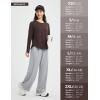 imagebaleaf Womens Long Sleeve Workout Athletic Shirts Lightweight Stretchy Running Yoga Tops with Cross Hem Thumb LoopDark Brown