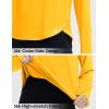 imagebaleaf Womens Long Sleeve Workout Athletic Shirts Lightweight Stretchy Running Yoga Tops with Cross Hem Thumb LoopYellow
