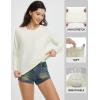 imagebaleaf Womens Long Sleeve Workout Shirts for Women Active Tops Soft Activewear Moisture Wicking Running Clothes TravelWhite