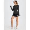 imagebaleaf Womens Long Sleeve Workout Tops Compression Running Shirts Fitted Athletic Warm Thumbholes Quick Dry YogaBlackno Pocket