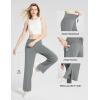 imagebaleaf Womens Loose Yoga Pants Wide Leg Athletic Pants High Waisted Casual Lounge Drawstring Sweatpants with PocketsDark Grey