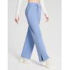 imagebaleaf Womens Loose Yoga Pants Wide Leg Athletic Pants High Waisted Casual Lounge Drawstring Sweatpants with PocketsLight Blue
