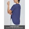 imagebaleaf Womens Short Sleeve Workout Shirts Tops Athletic Yoga Running Shirts Loose Fit with Side Slits Quick Dry TShirtsNavy Blue